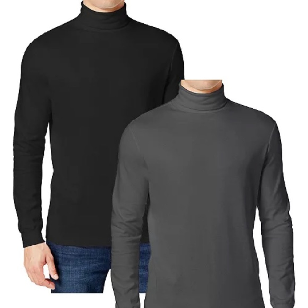 NWT Black and Gray 2-Pack Turtleneck Tshirts